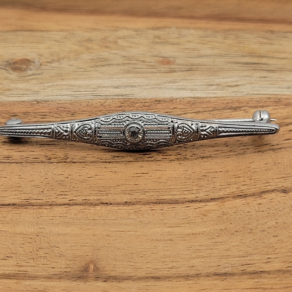 Very Intricate French Art Deco Revival Silver Plated  Rhinestone Centerpiece - Picture 2 of 10